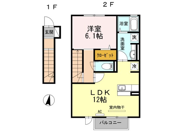 サンドハウスA棟の物件間取画像